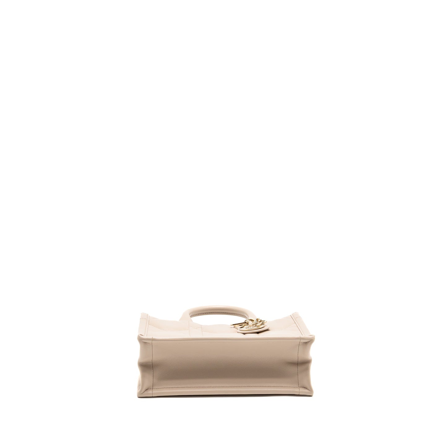 Dioramour Mini Dior Book Tote Macrocannage Calfskin Powder Beige