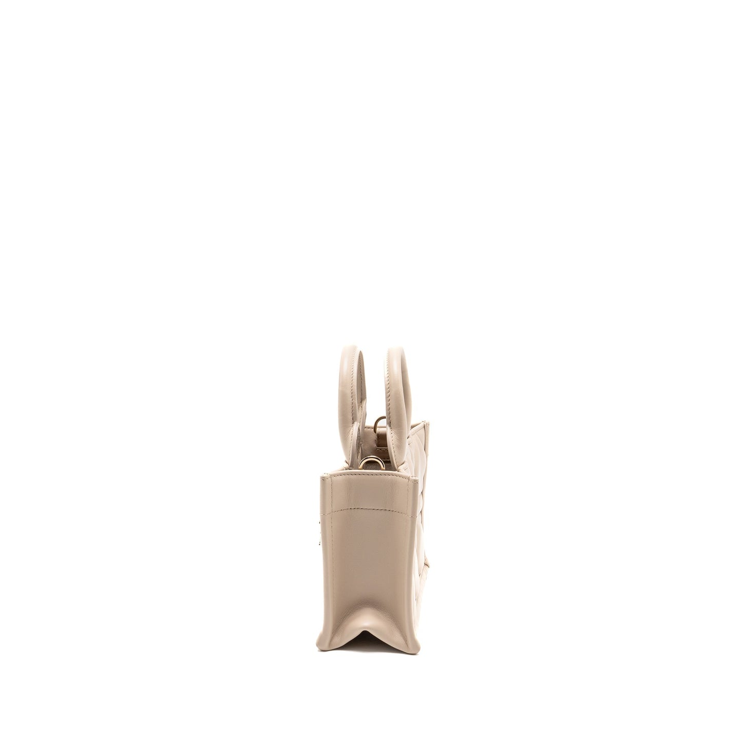 Dioramour Mini Dior Book Tote Macrocannage Calfskin Powder Beige