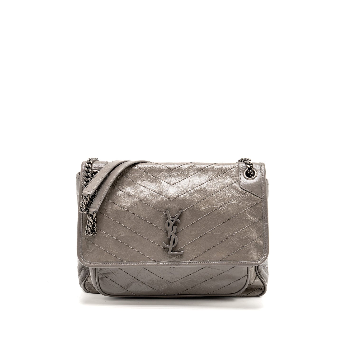 Saint Laurent / Large Niki Purse Calfskin Grey