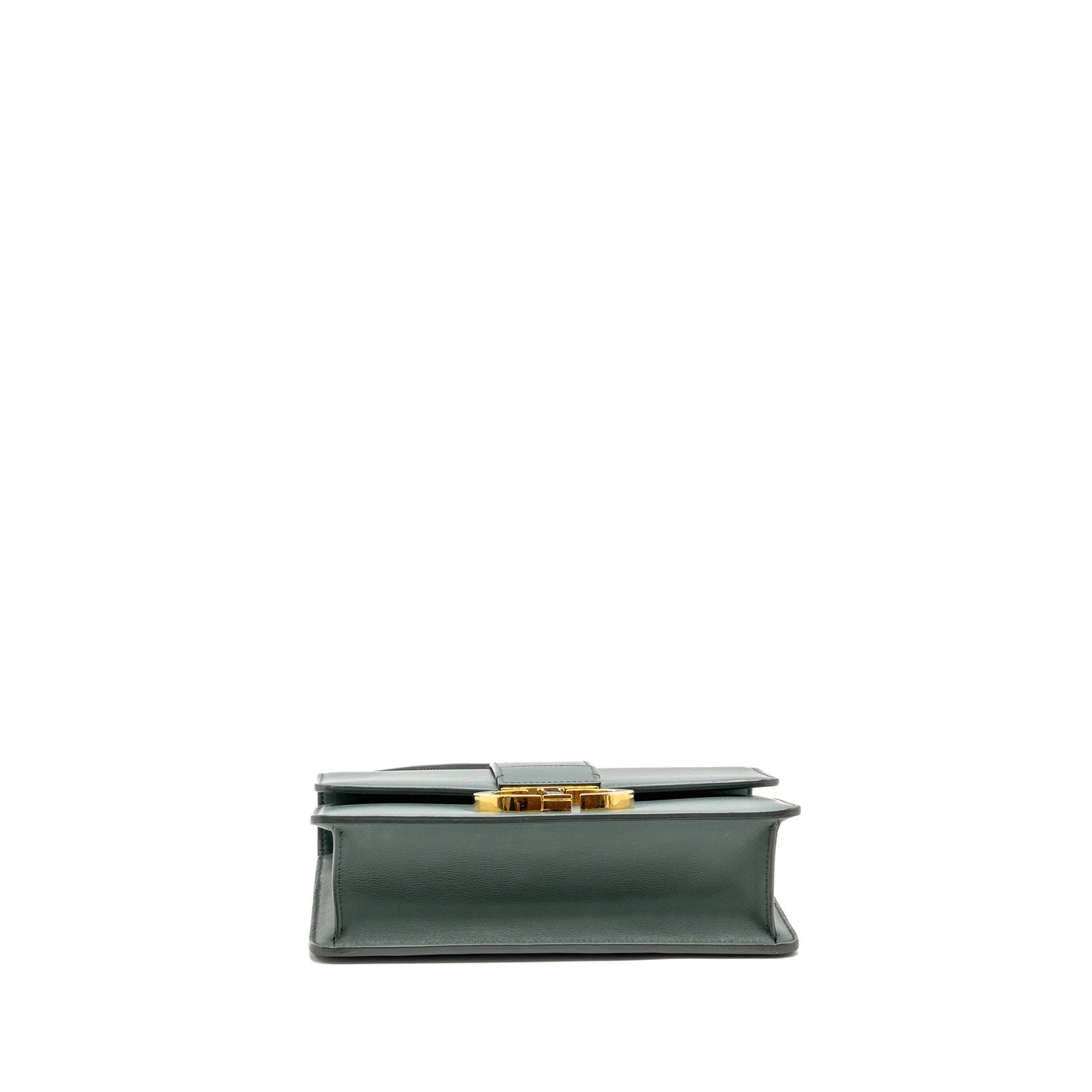 Dior 30 Montaigne Medium Flap Purse Calfskin Green