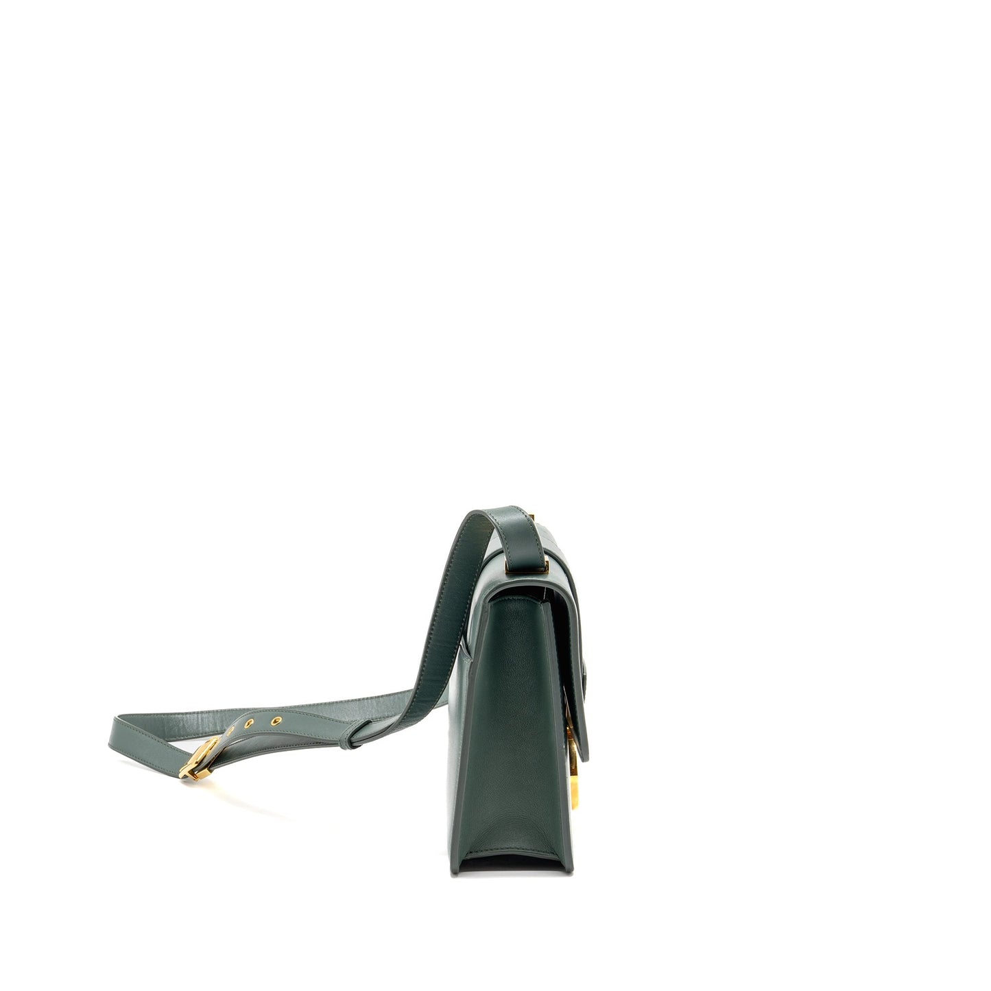 Dior 30 Montaigne Medium Flap Purse Calfskin Green