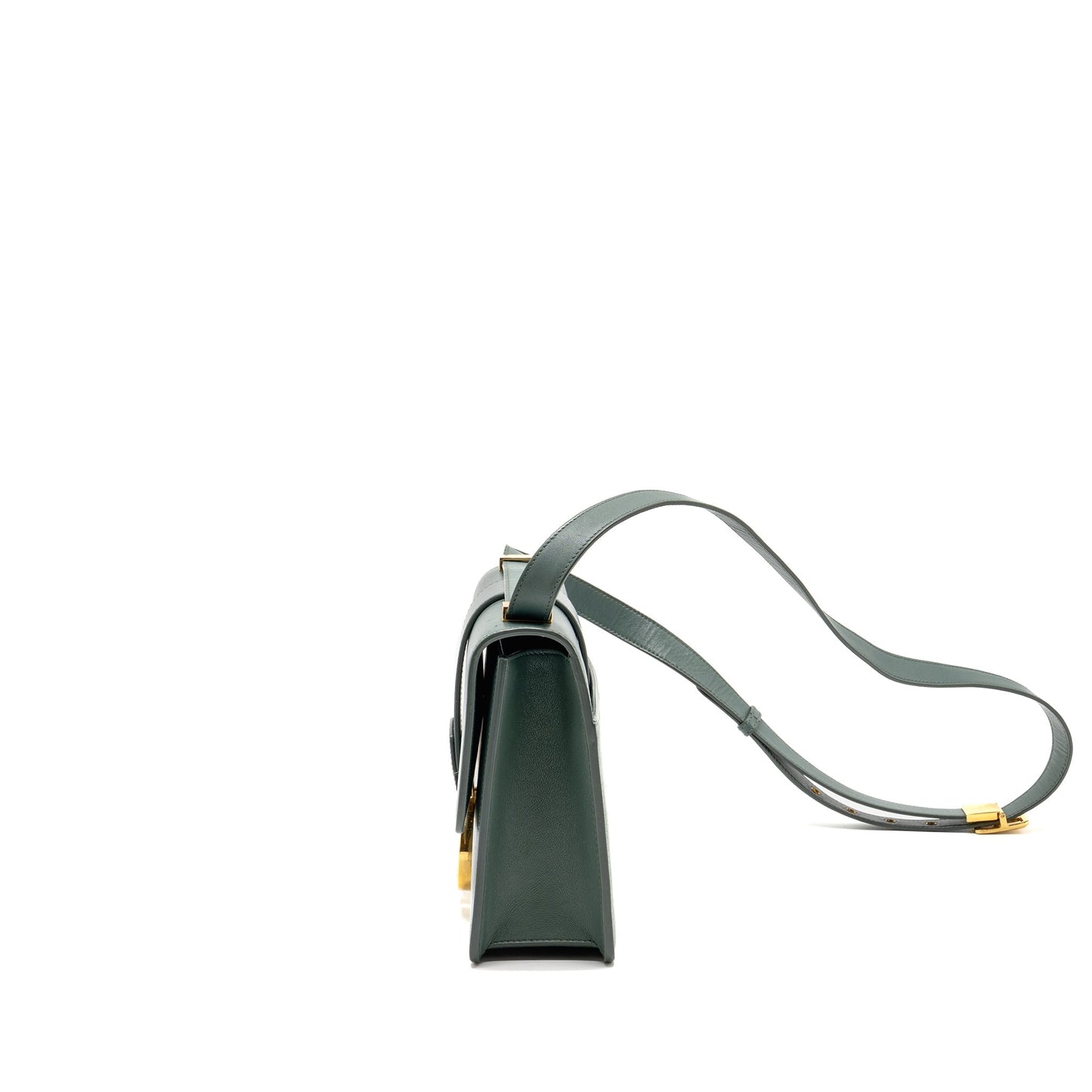 Dior 30 Montaigne Medium Flap Purse Calfskin Green