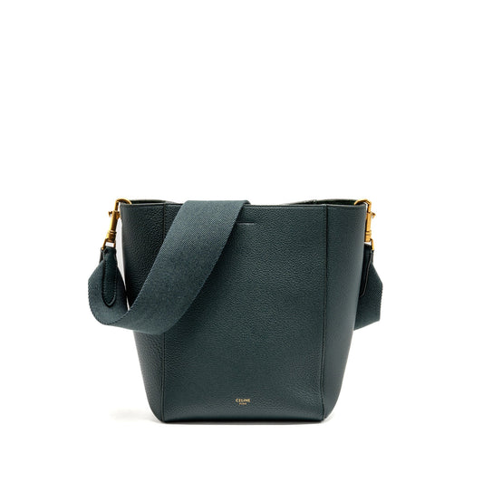 Celine Small Sangle Bucket Purse Soft Grained Calfskin Amazone