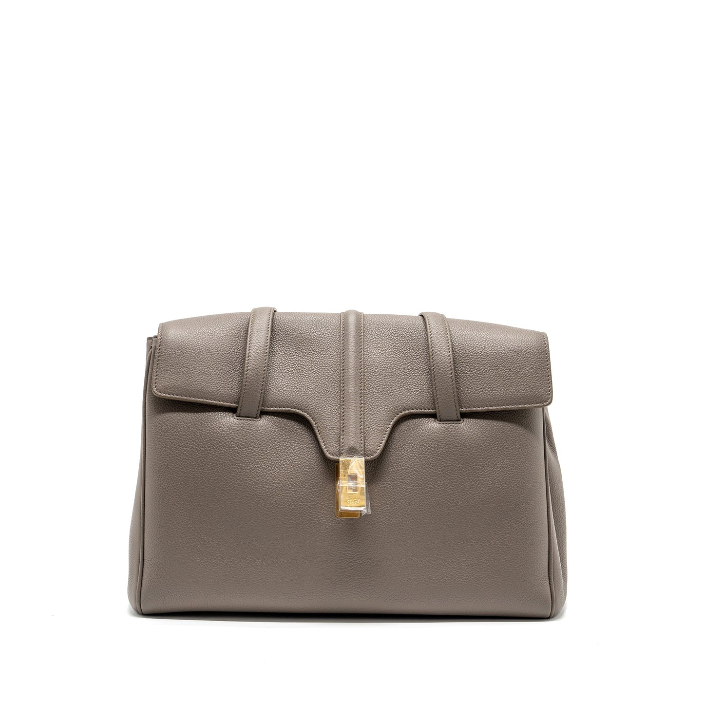 Celine Medium Soft 16 Purse Grained Calfskin Grey
