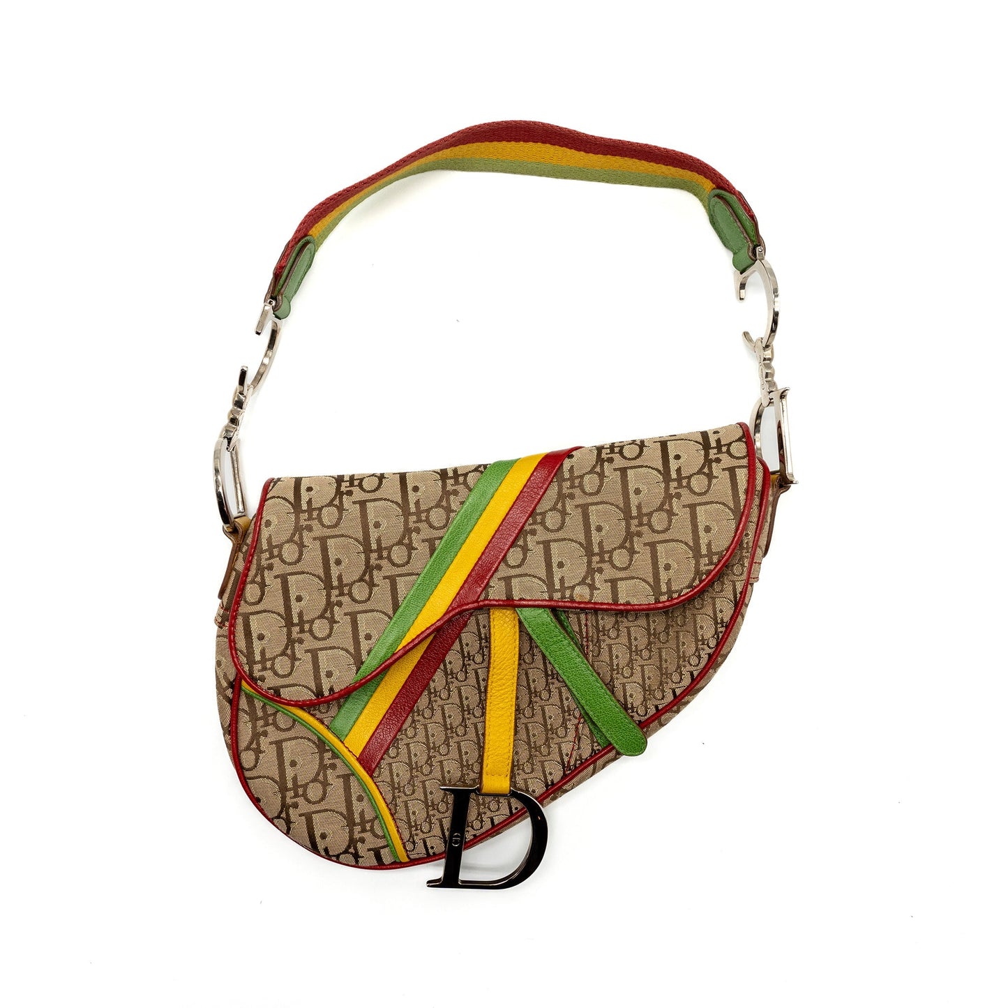 Dior   Saddle Purse Canvas/ Leather Multicolour