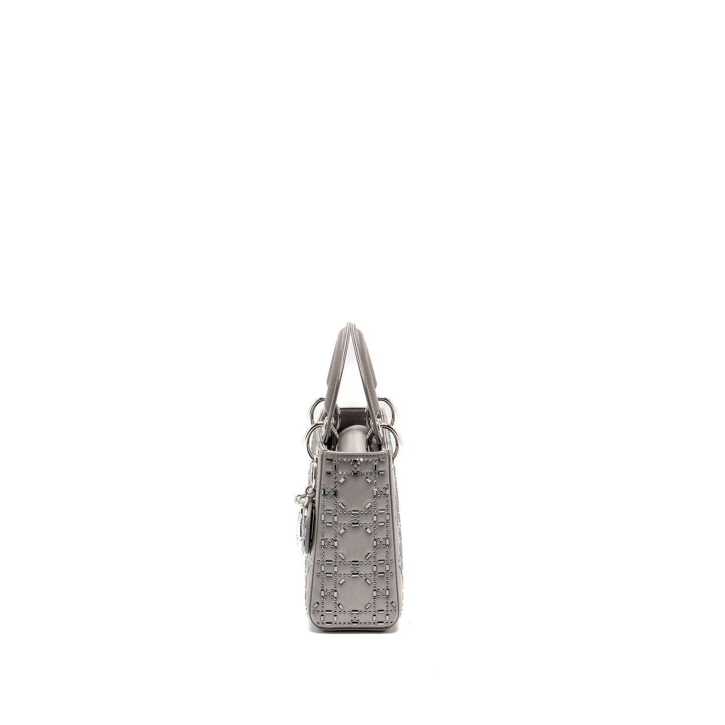 Mini Lady Dior Stain Crystal Grey