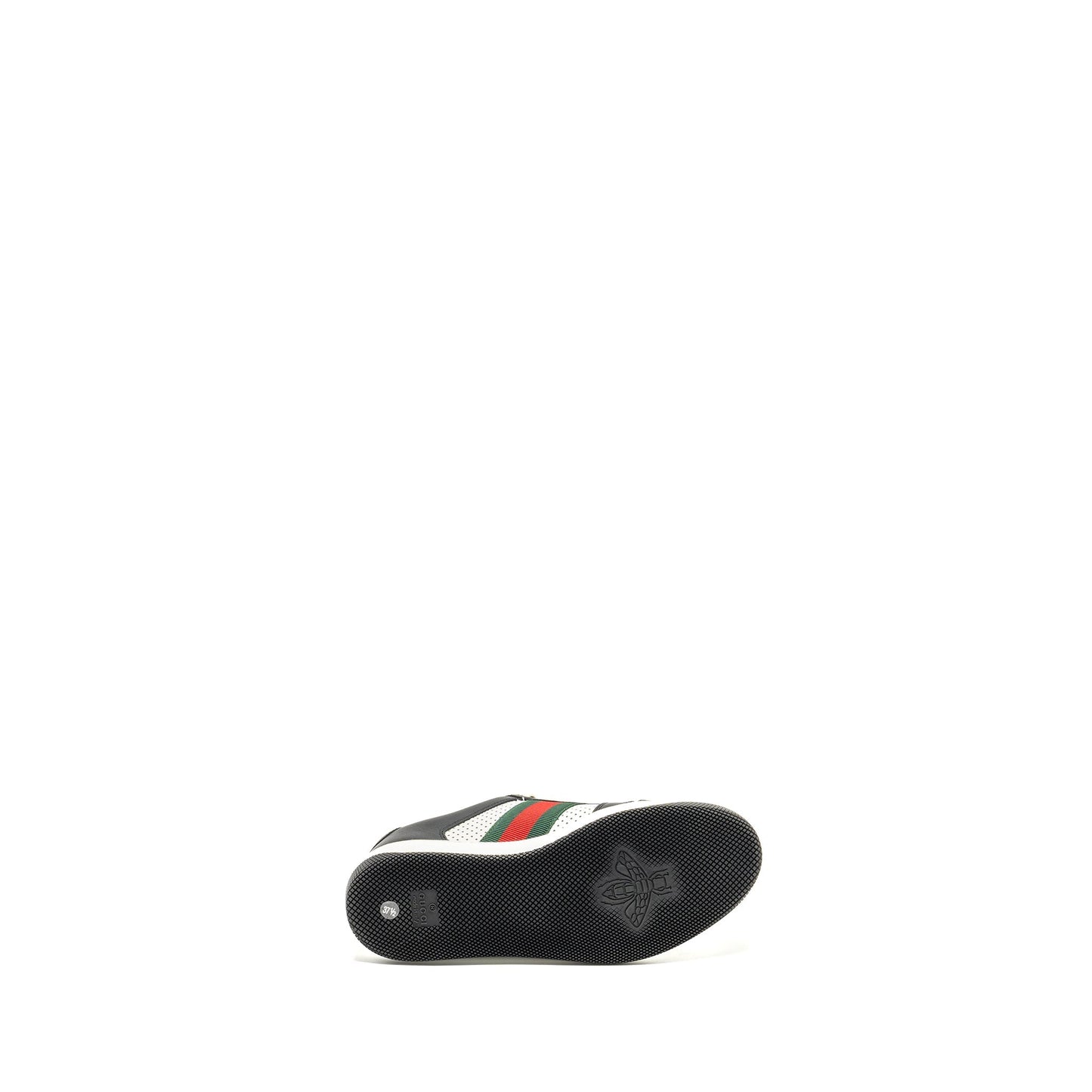 Gucci size 37.5 screener trainer sneaker black/white multicolour