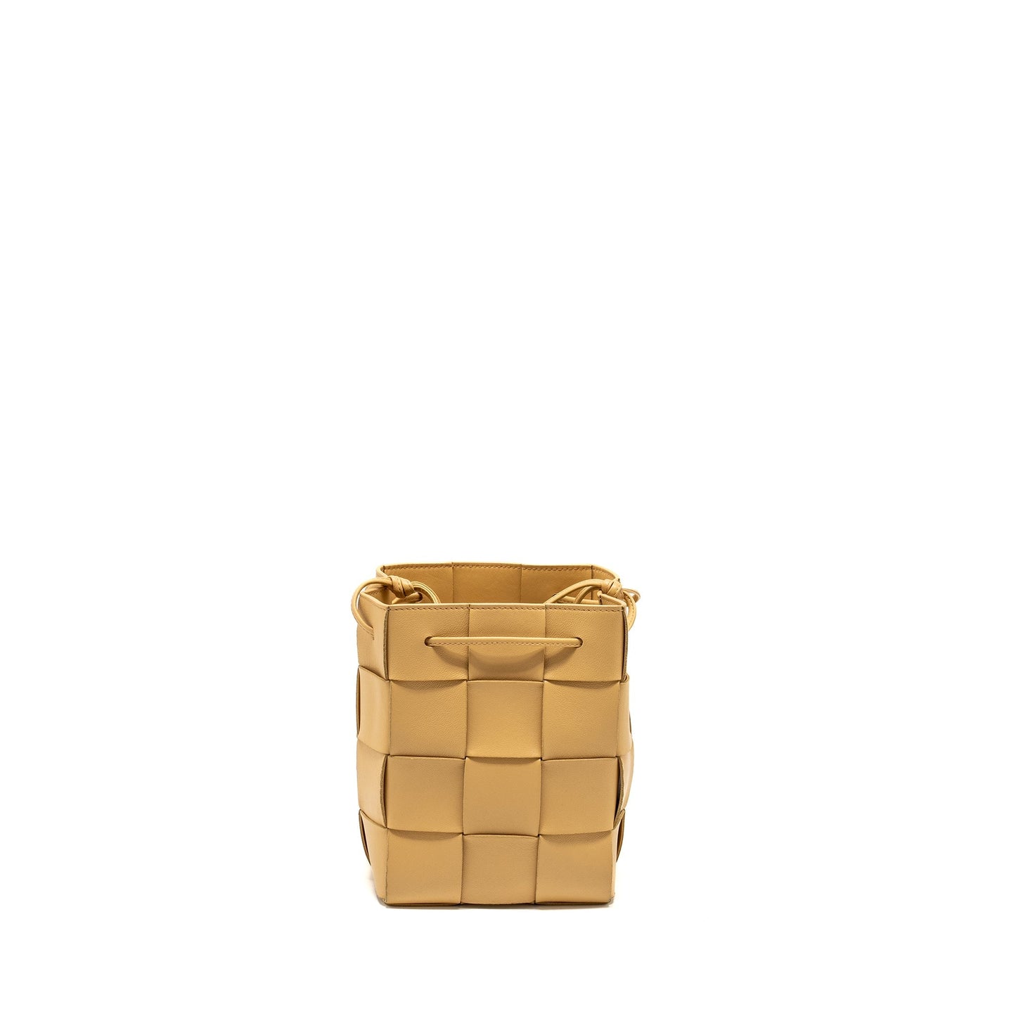 Bottega Veneta Small Cassette Cross-body Bucket Purse Lambskin Porridge