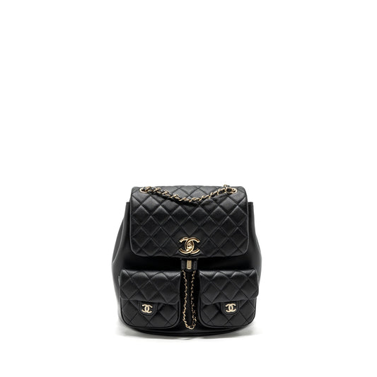 Chanel 23A Triple Pack Backpack Calfskin Black LGHW (microchip)