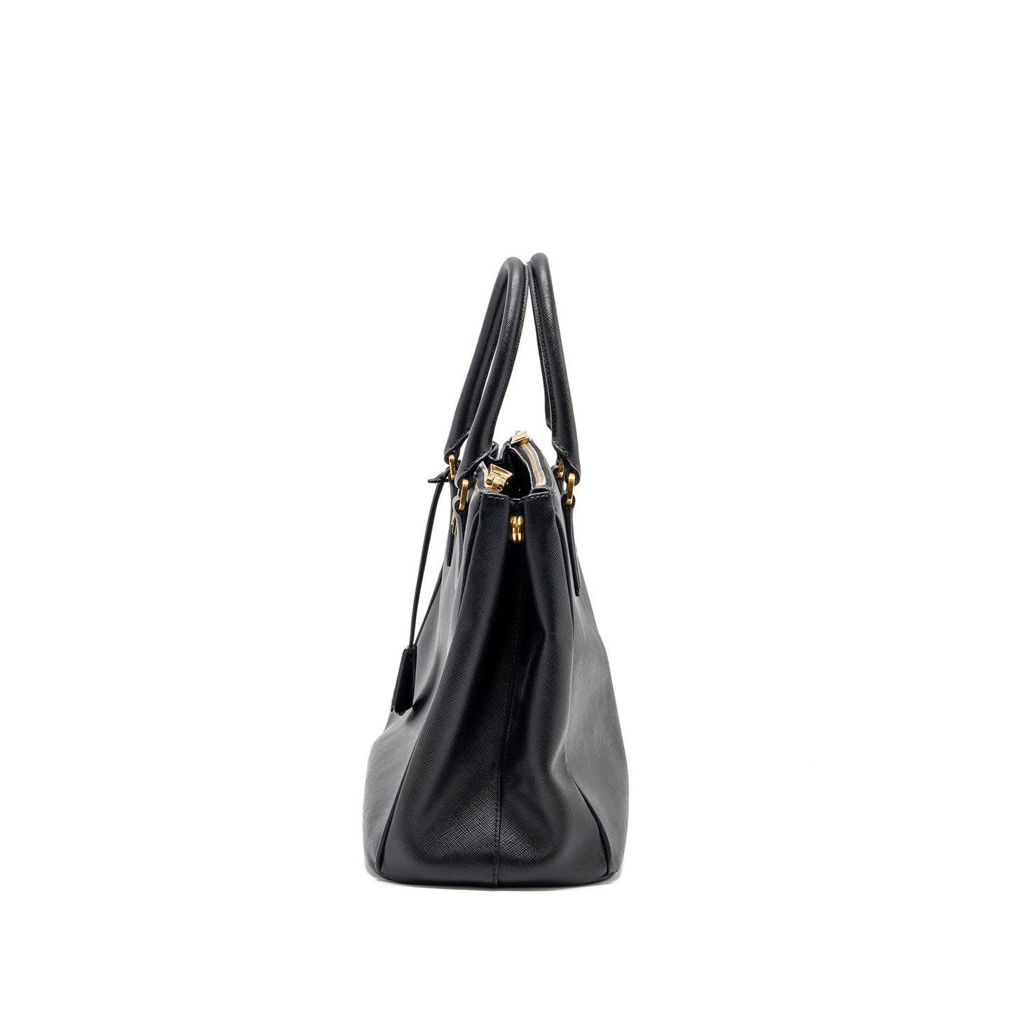 Prada Saffiano Tote Purse Calfskin Black