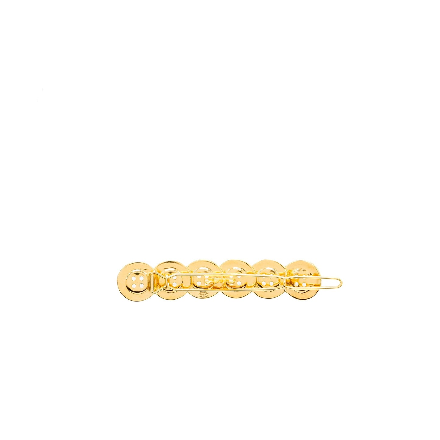 Chanel button hair clip gold tone