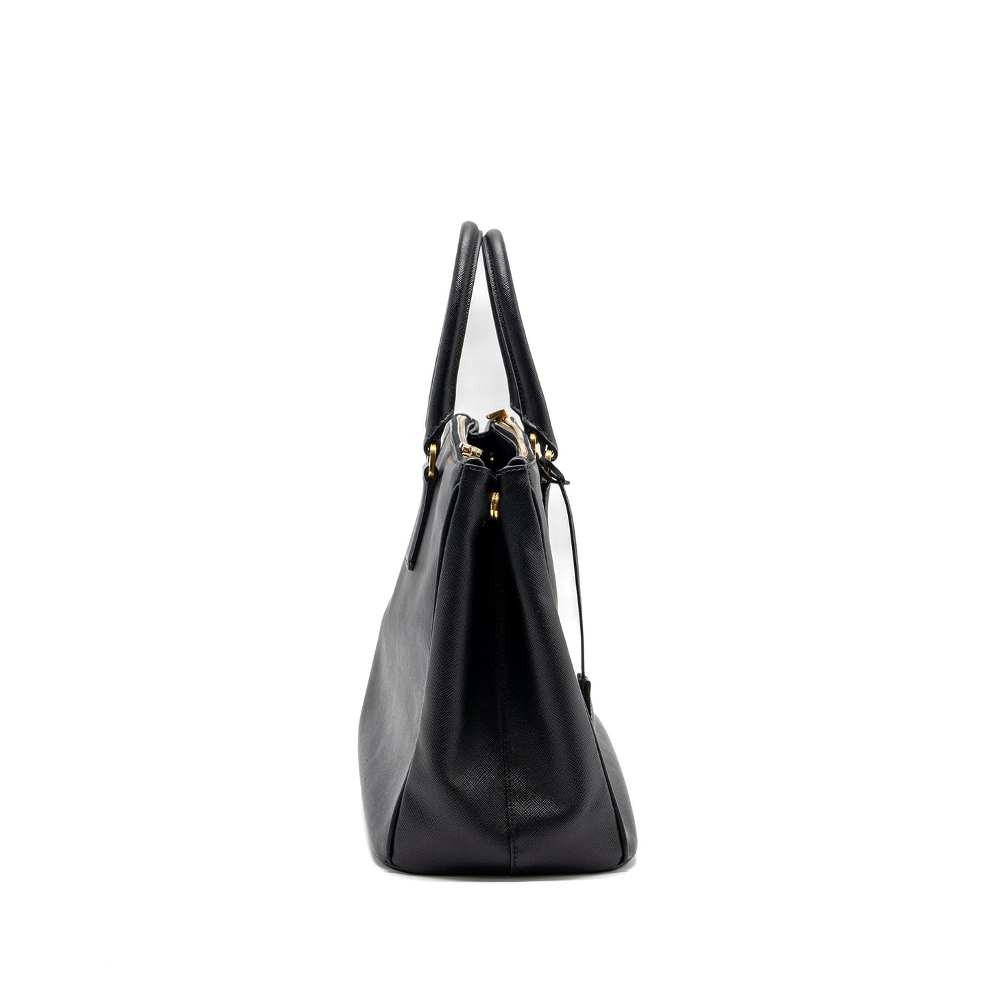 Prada Saffiano Tote Purse Calfskin Black