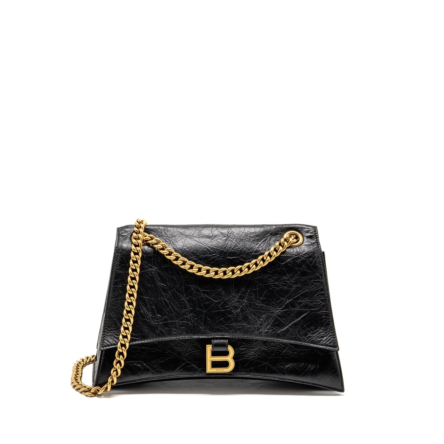 Balenciaga Medium Women’s Crush Chain Purse Calfskin Black