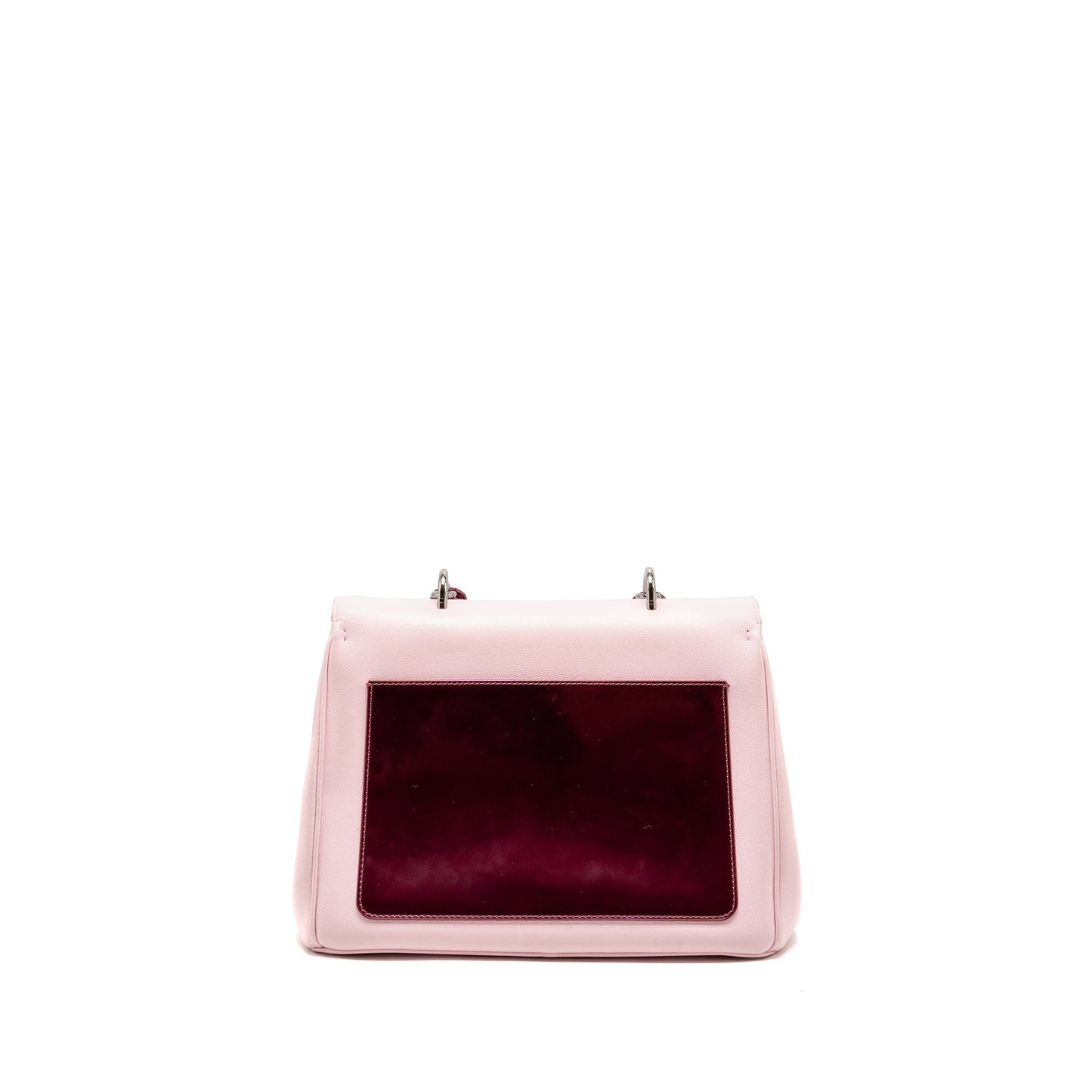 Dior Medium Be Dior Flap Purse Calfskin/Metallic Patent Pink