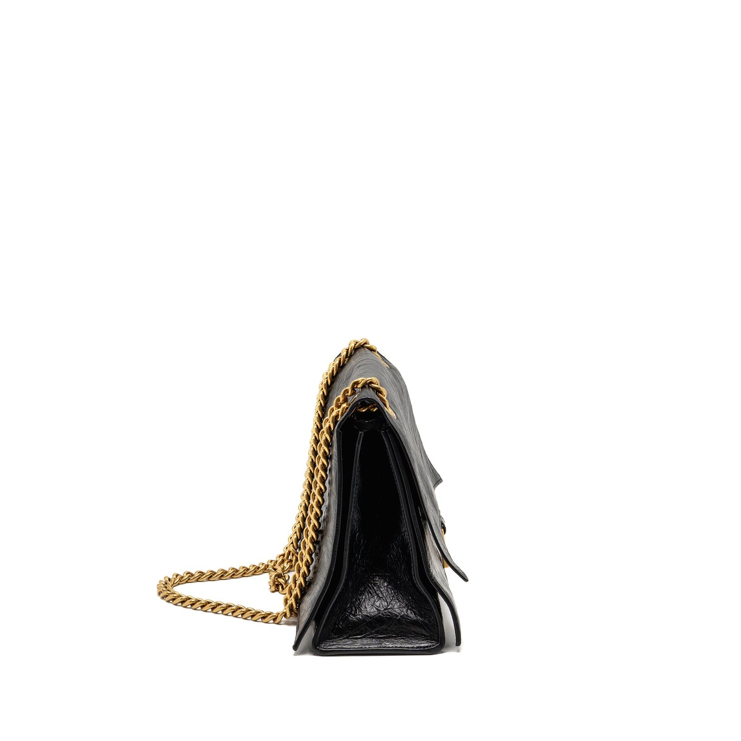 Balenciaga Medium Women’s Crush Chain Purse Calfskin Black