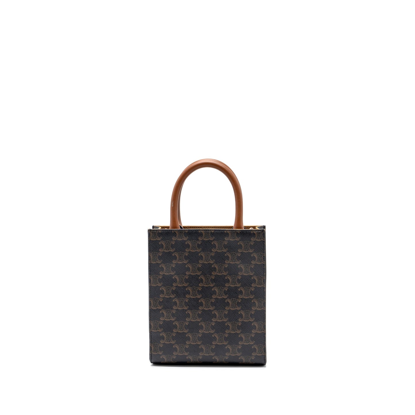 Celine Mini Vertical Cabas Triomphe Canvas Brown