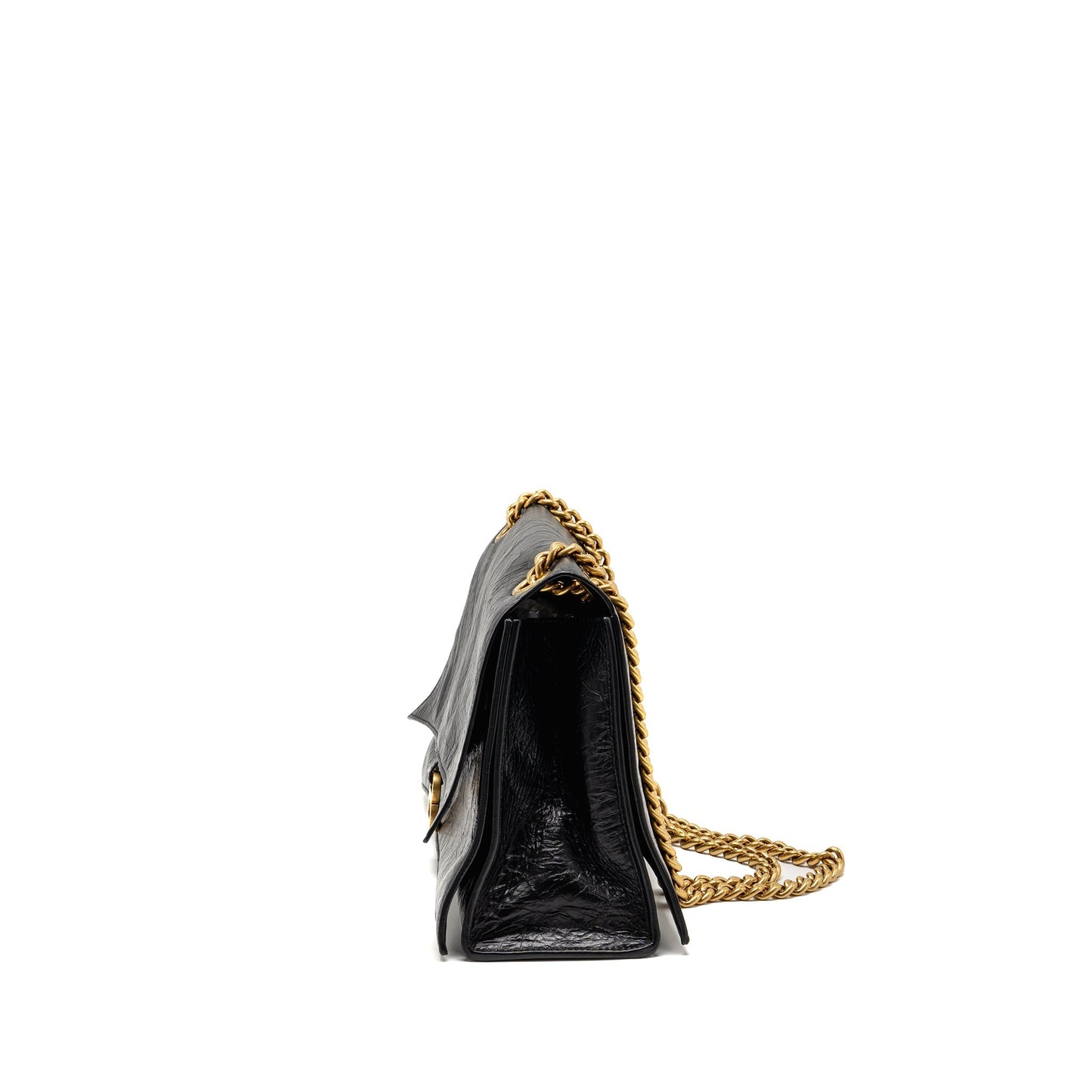 Balenciaga Medium Women’s Crush Chain Purse Calfskin Black
