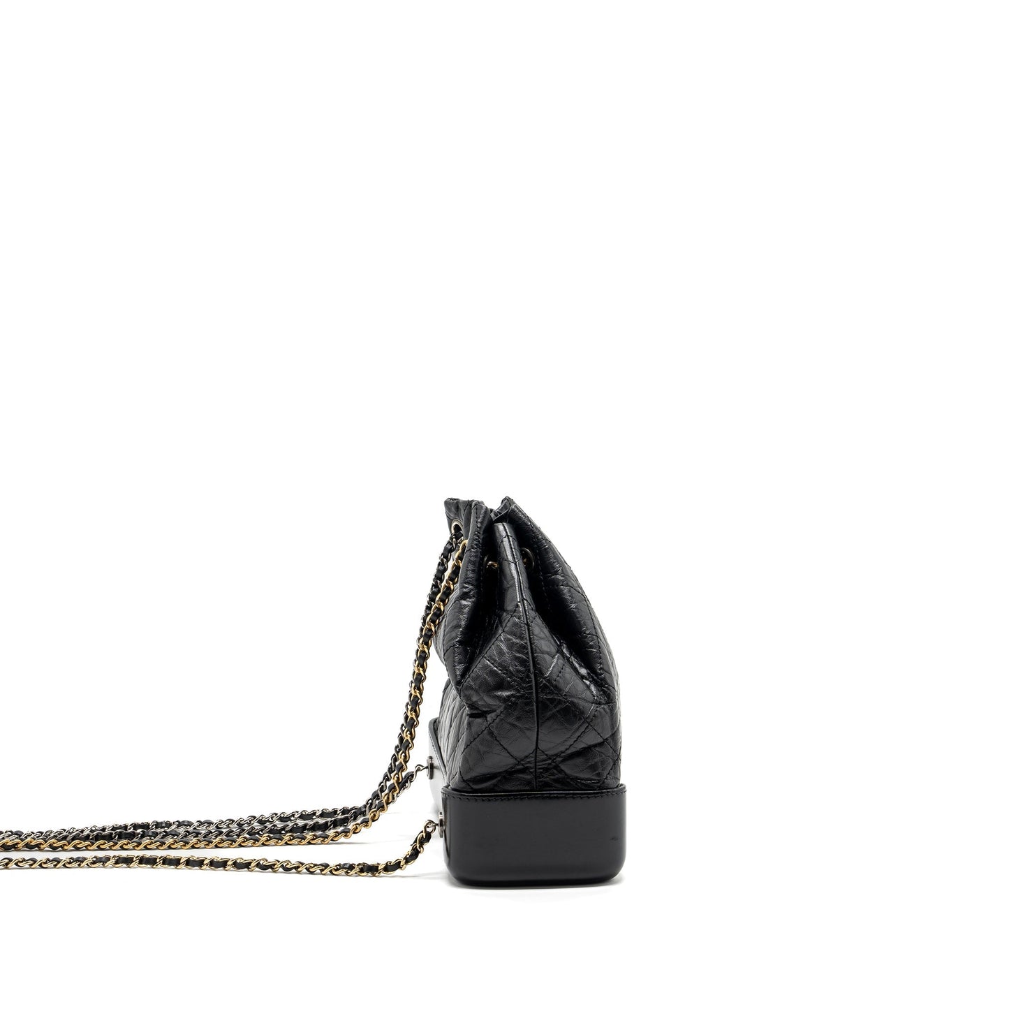 Chanel small Gabrielle backpack Aged calfskin black multicolor hardware