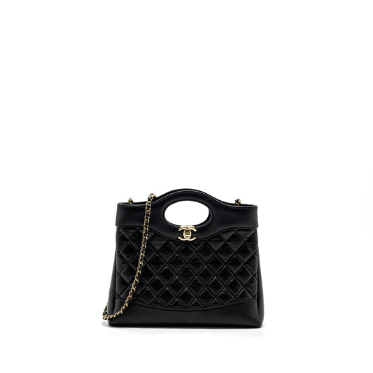 Chanel 23A Mini 31 Bag Calfskin Black LGHW (microchip)
