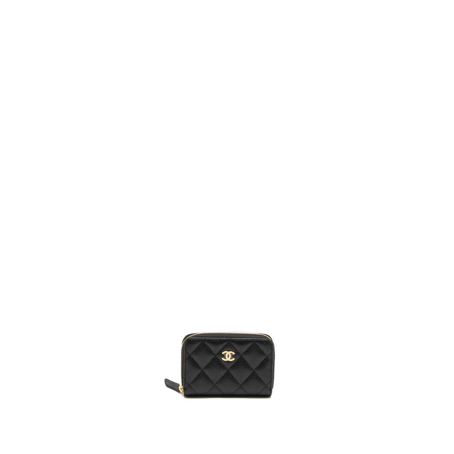 Chanel Zip Card Holder Caviar Black GWH (Microchip)