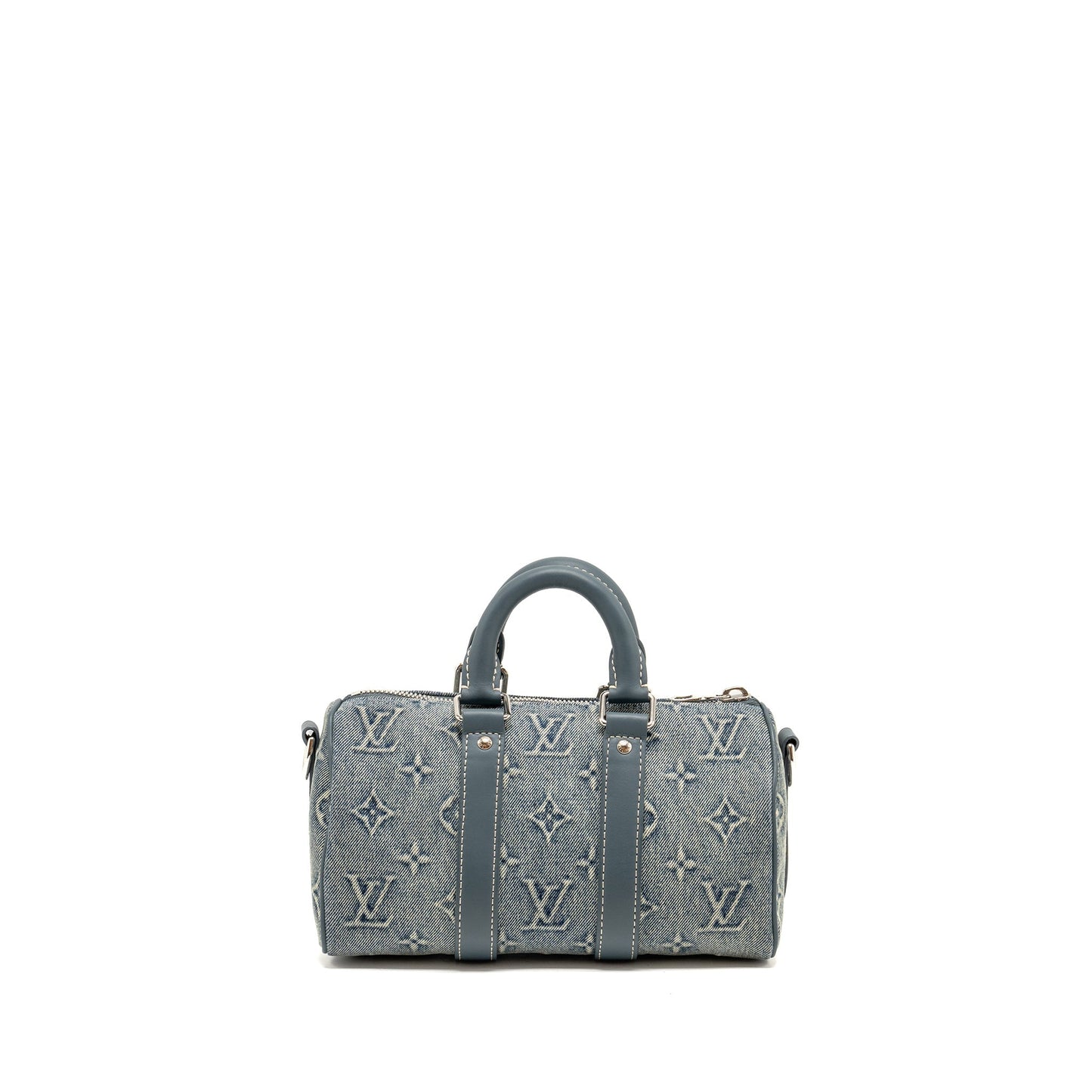 Louis Vuitton Keepall Bandouliere 25 Washed Denim Canvas Blue SHW