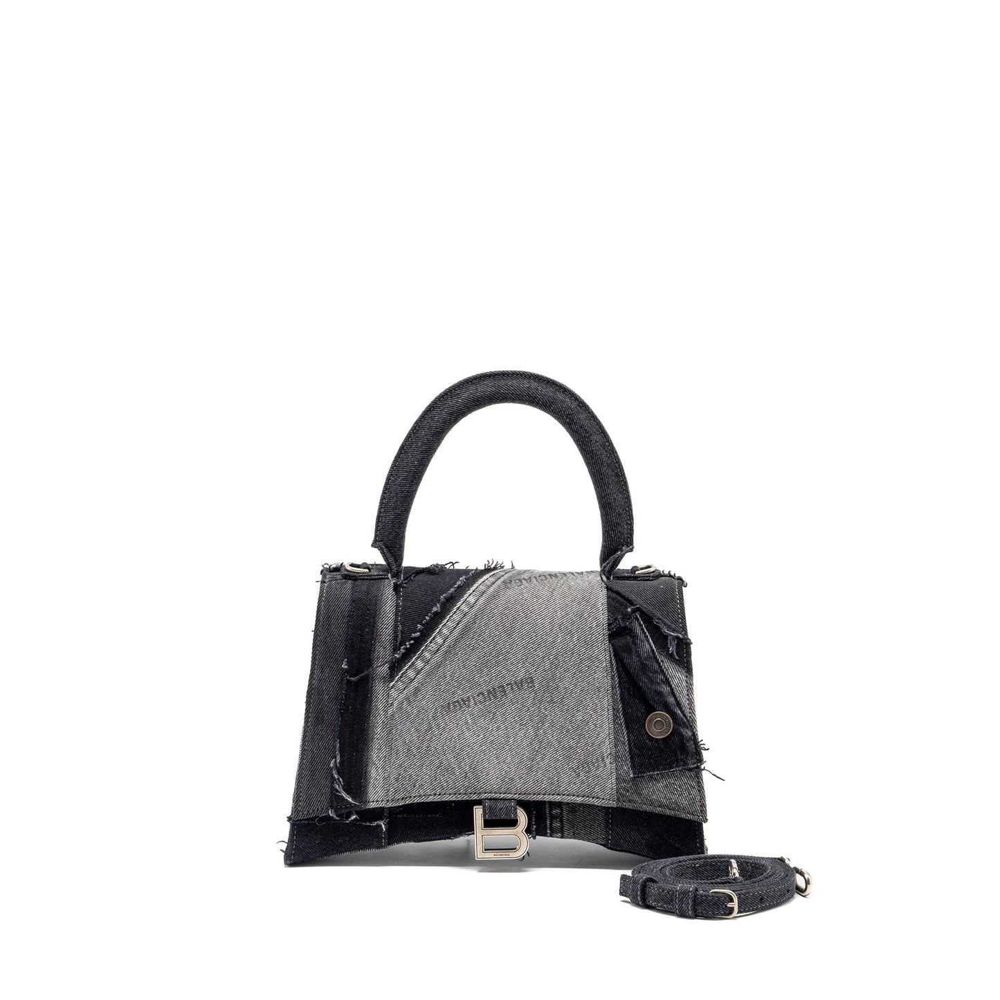 Balenciaga medium hourglass Purse limited edition denim black/multicolour