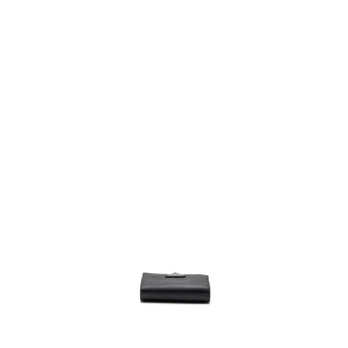 Prada saffiano wallet calfskin black