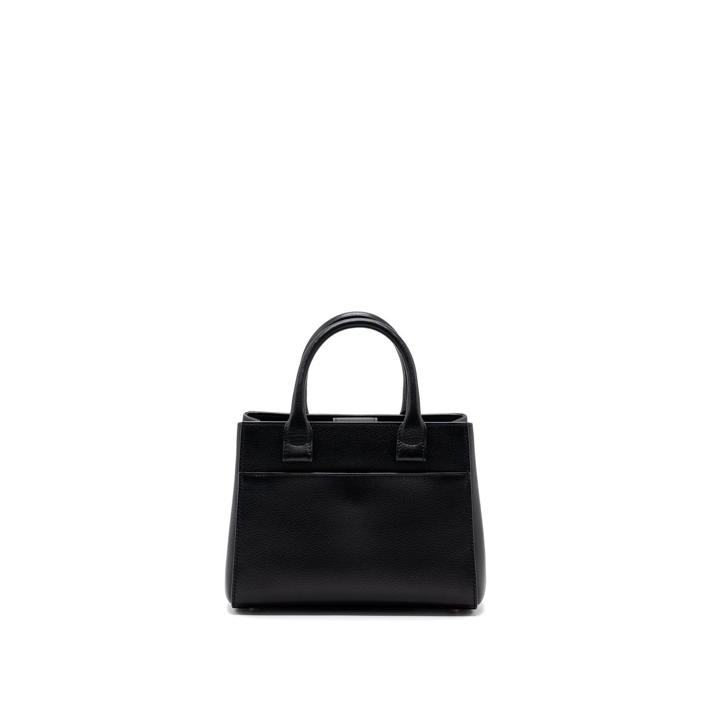 Chanel top handle small tote bag grained calfskin black LGHW