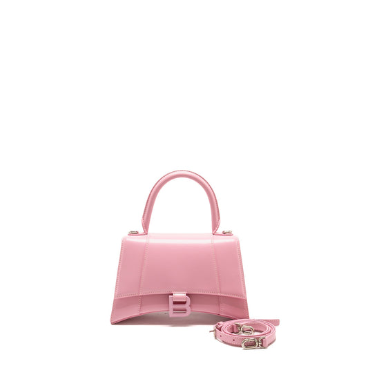 Balenciaga Small Hourglass Purse Calfskin Pink