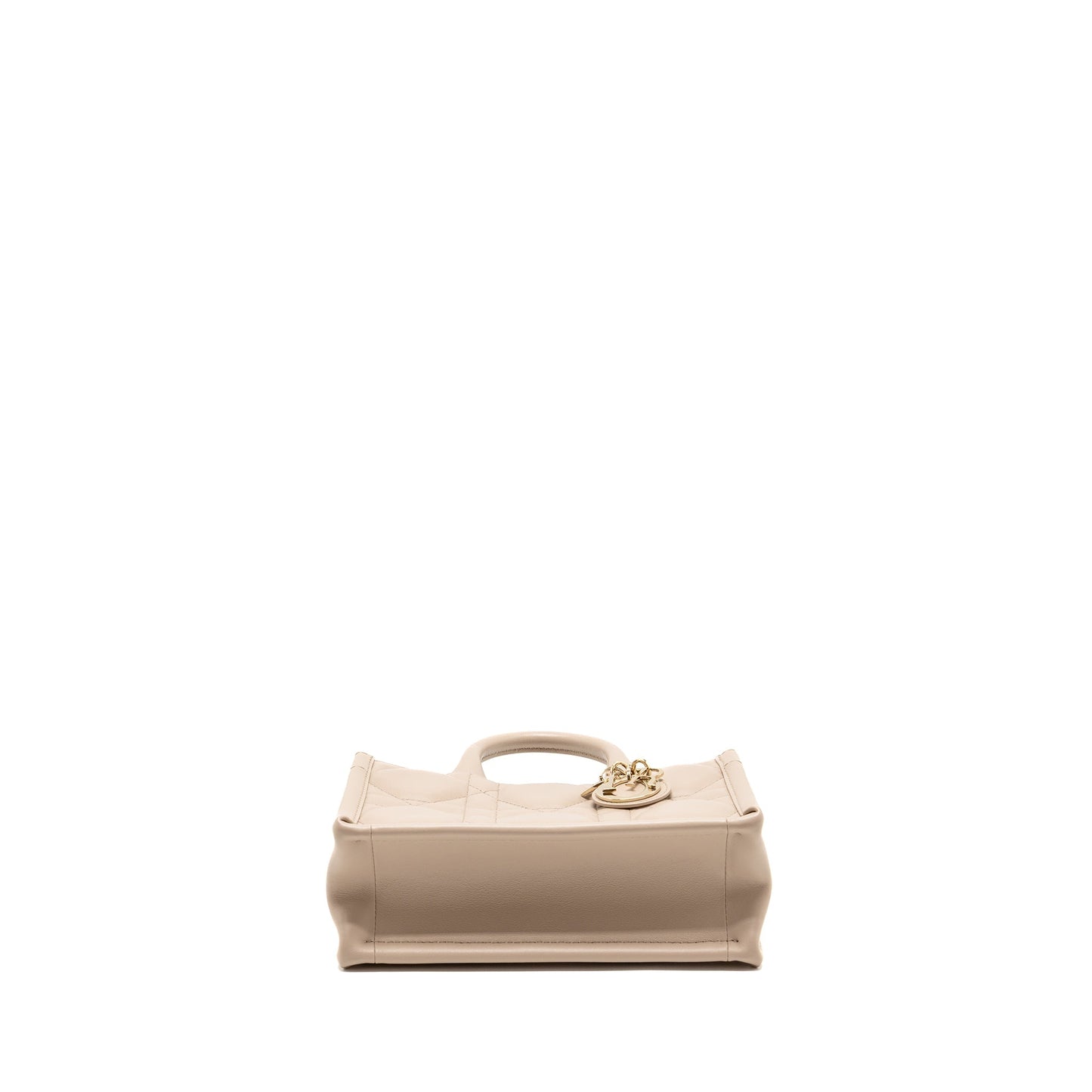 Dior Dioramour Mini Dior Book Tote Macrocannage Calfskin Powder Beige