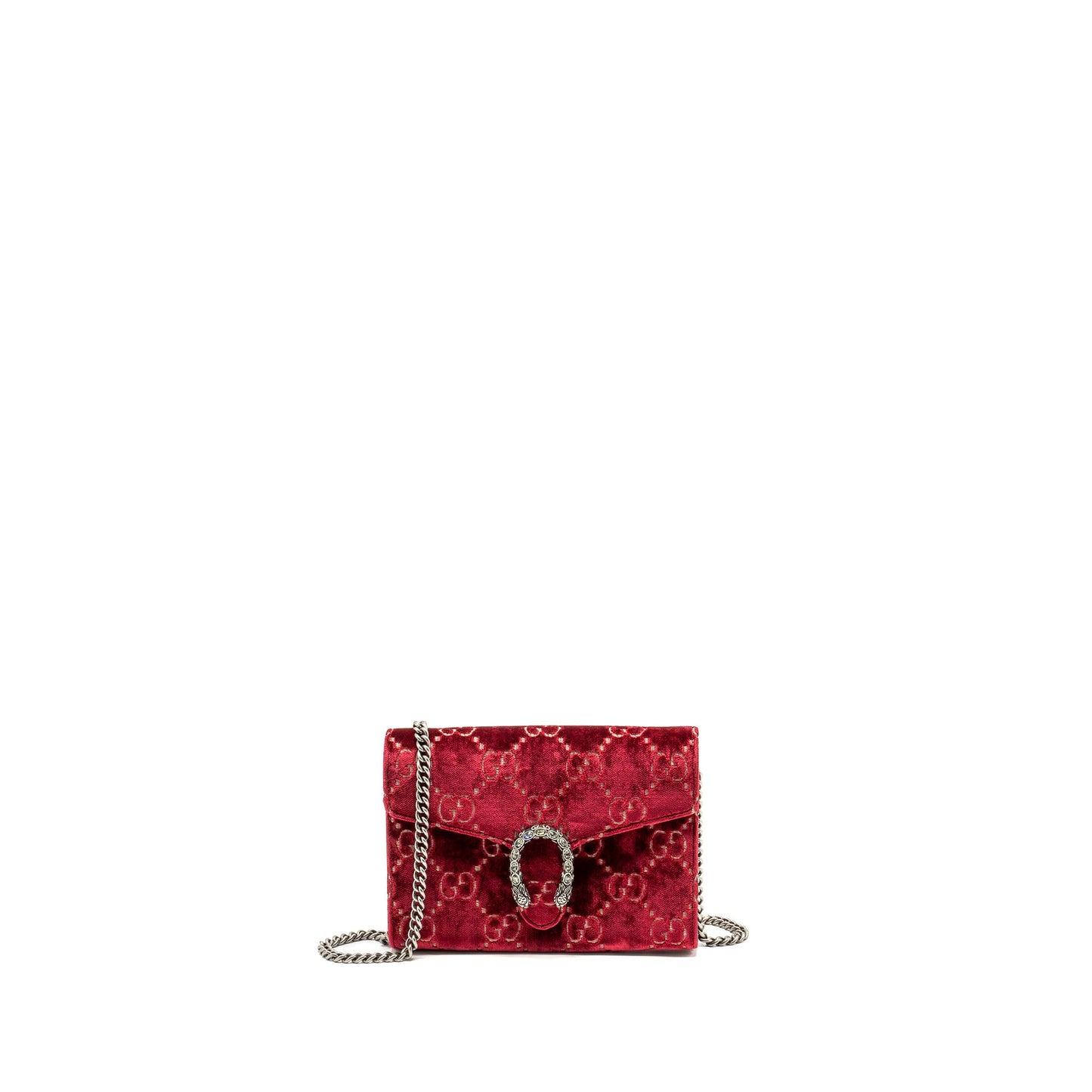 Gucci Dionysus Wallet on Chain Velvet Red SHW