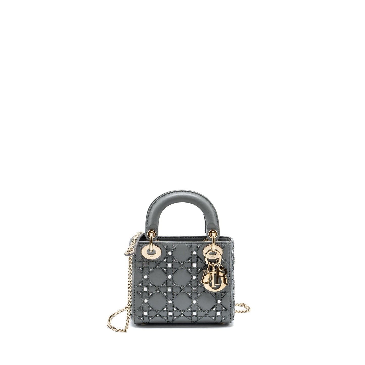 Dior Mini Lady Dior Limited Edition Lambskin Grey