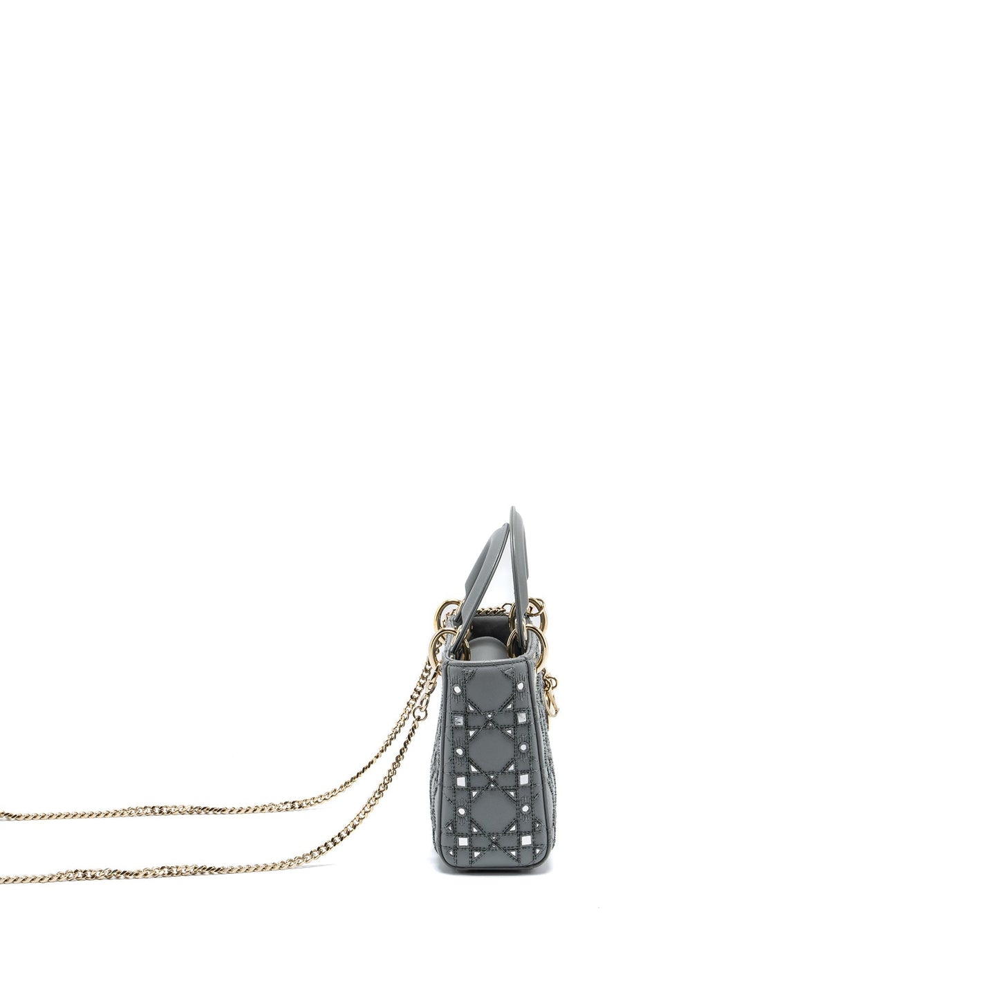 Dior Mini Lady Dior Limited Edition Lambskin Grey