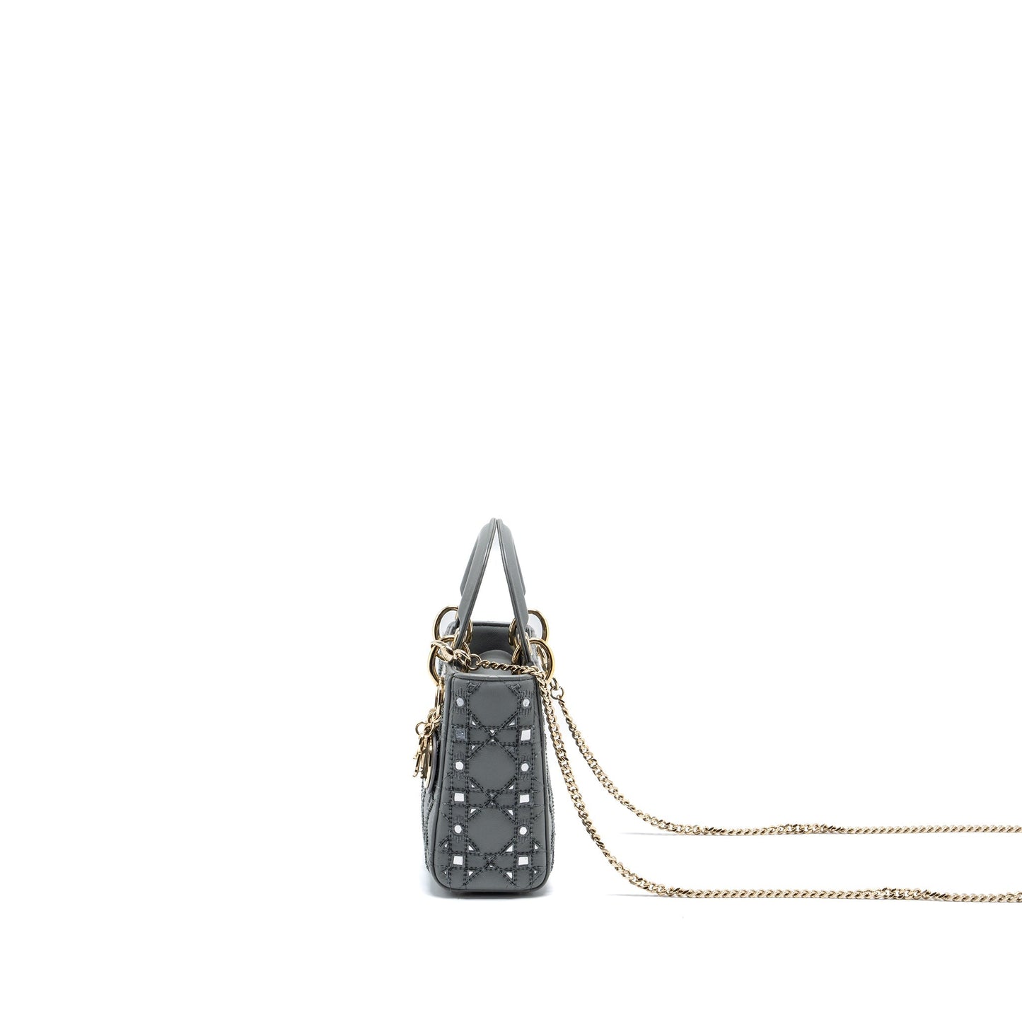 Dior Mini Lady Dior Limited Edition Lambskin Grey