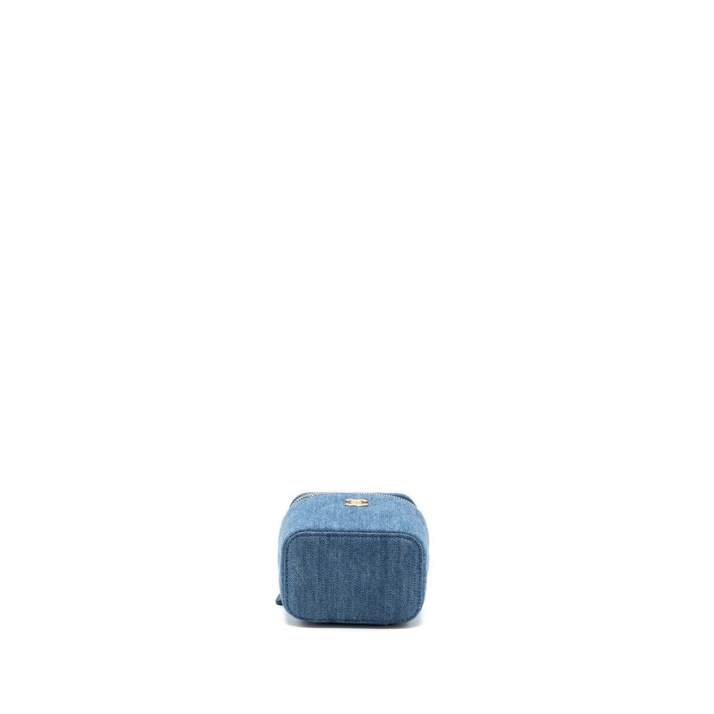 Chanel Pearl Crush Mini Vanity Case Denim Blue Brushed GHW