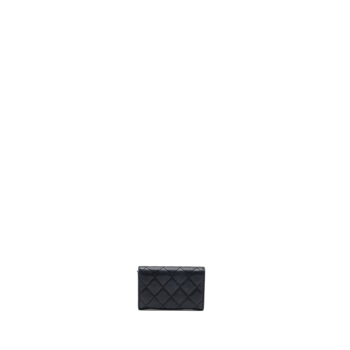 CHANEL CLASSIC FLAP CARD HOLDER CAVIAR BLACK SHW