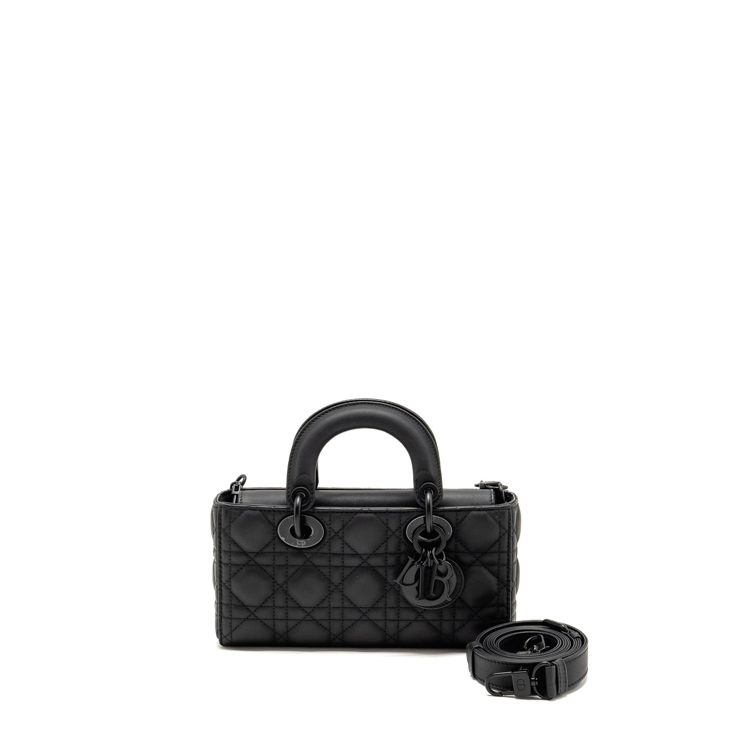 Dior Small Lady D-Joy Purse Black Ultramatte Calfskin So Black