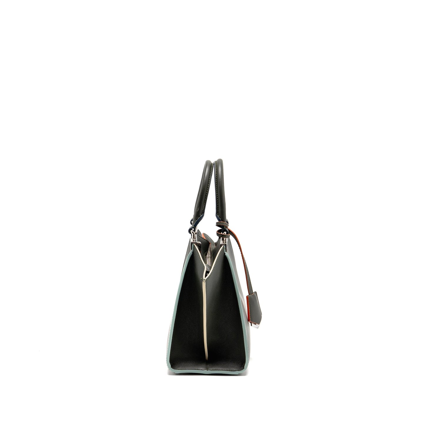 Fendi Mini 3Jours Tote Purse Calfskin Dark Green