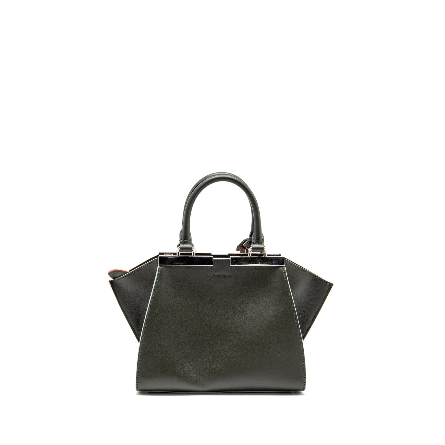 Fendi Mini 3Jours Tote Purse Calfskin Dark Green
