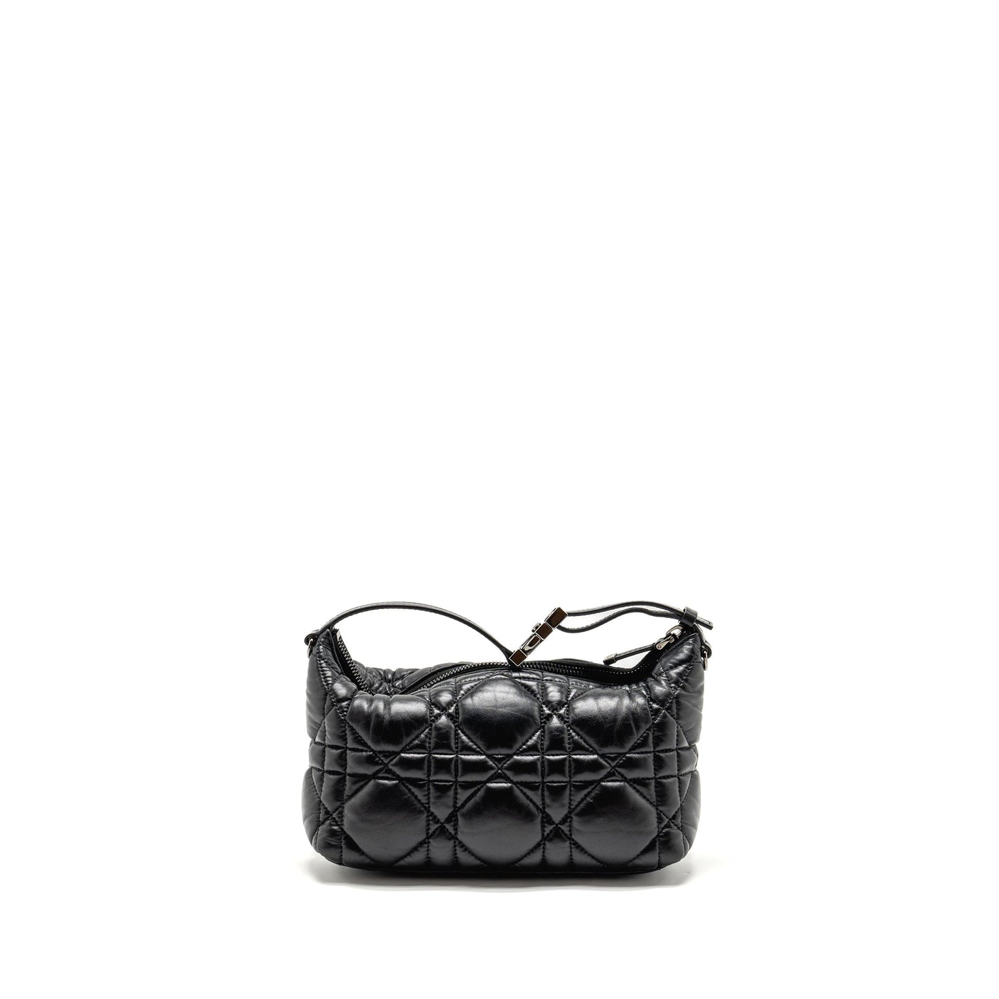 Dior Medium Diortravel Nomad Pouch Macrocannage Calfskin Black