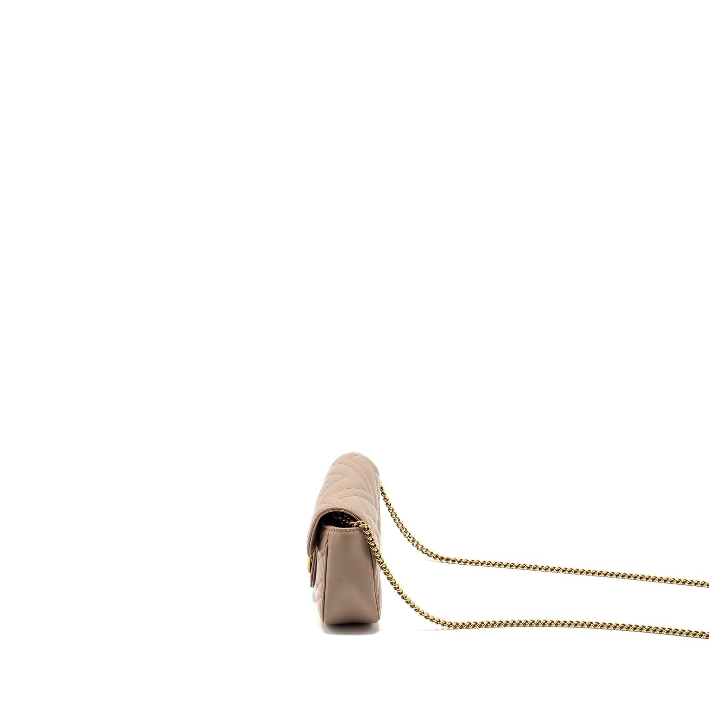 Gucci super mini GG marmont bag calfskin beige