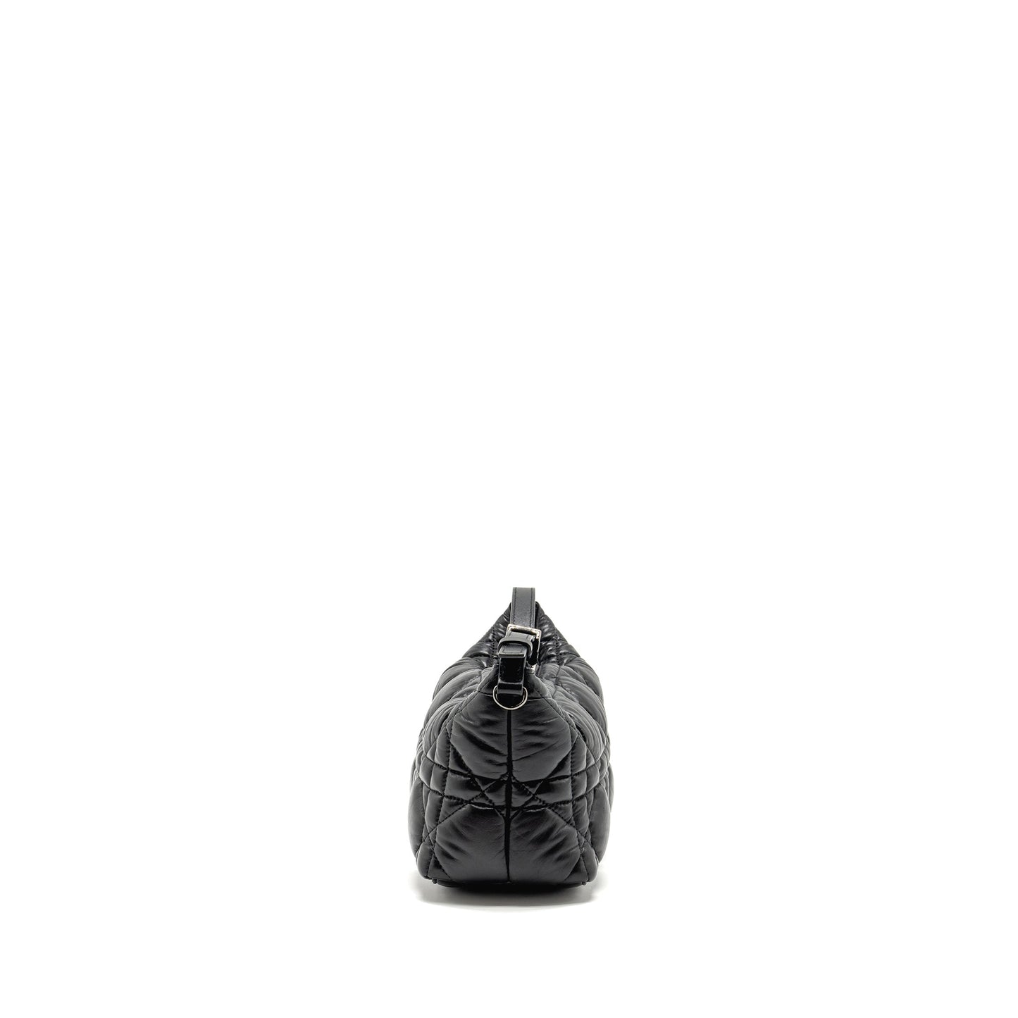 Dior Medium Diortravel Nomad Pouch Macrocannage Calfskin Black