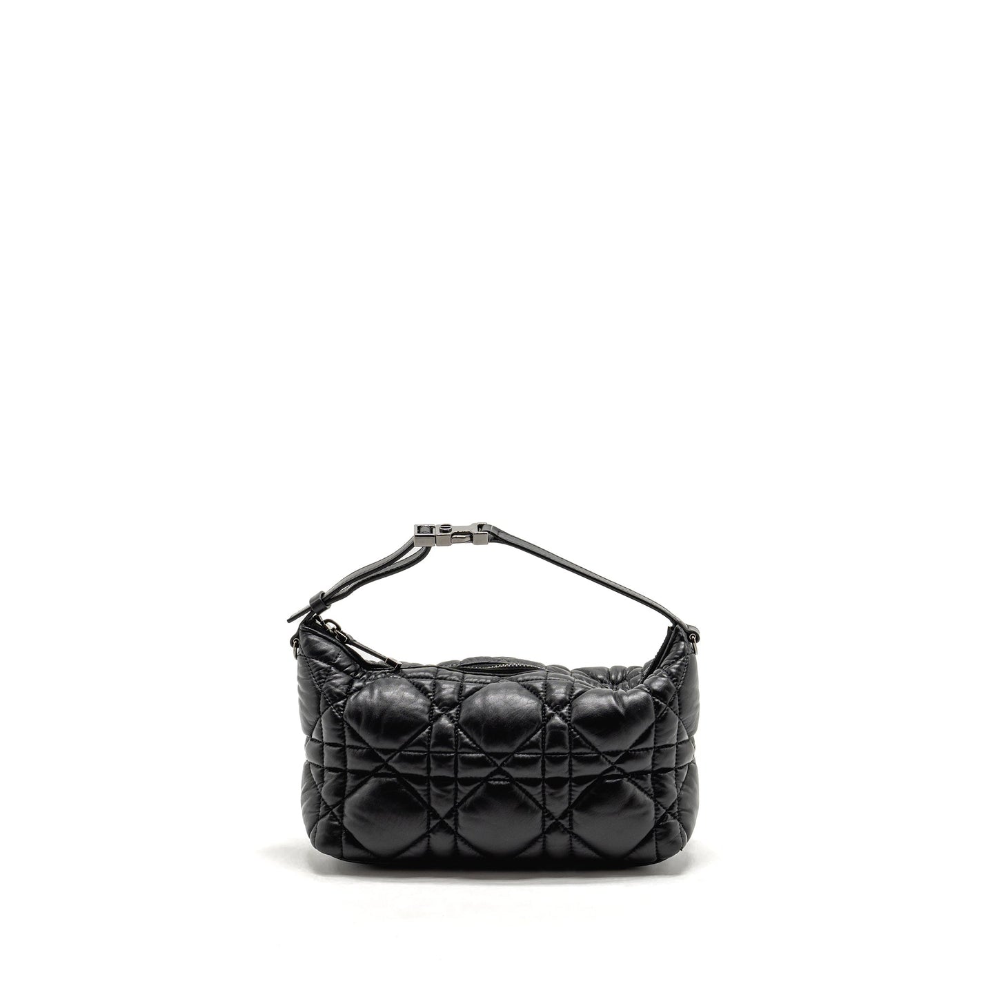 Dior Medium Diortravel Nomad Pouch Macrocannage Calfskin Black