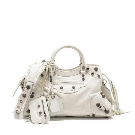 Balenciaga neo cajole city Mini Purse leather white