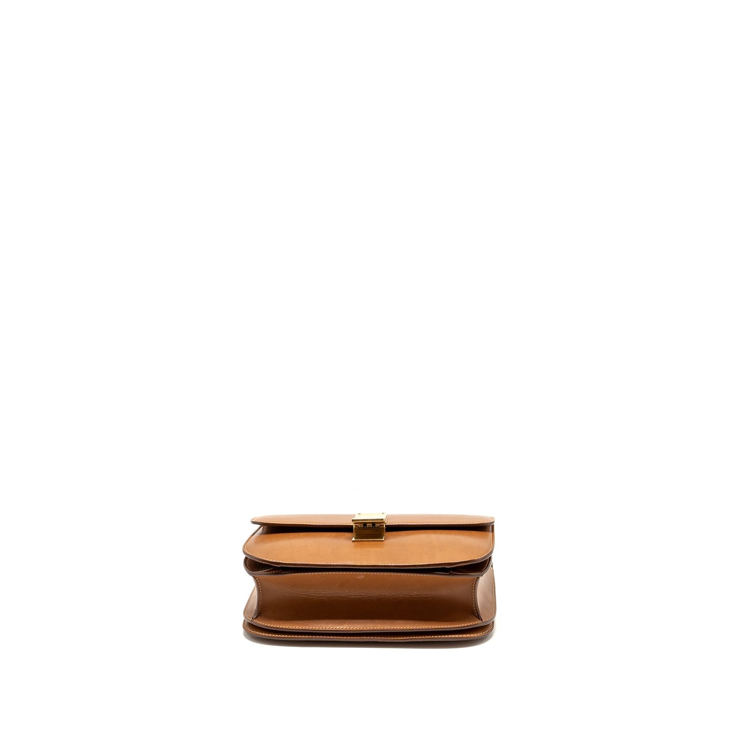 Celine Medium Classic Box Purse Calfskin Brown