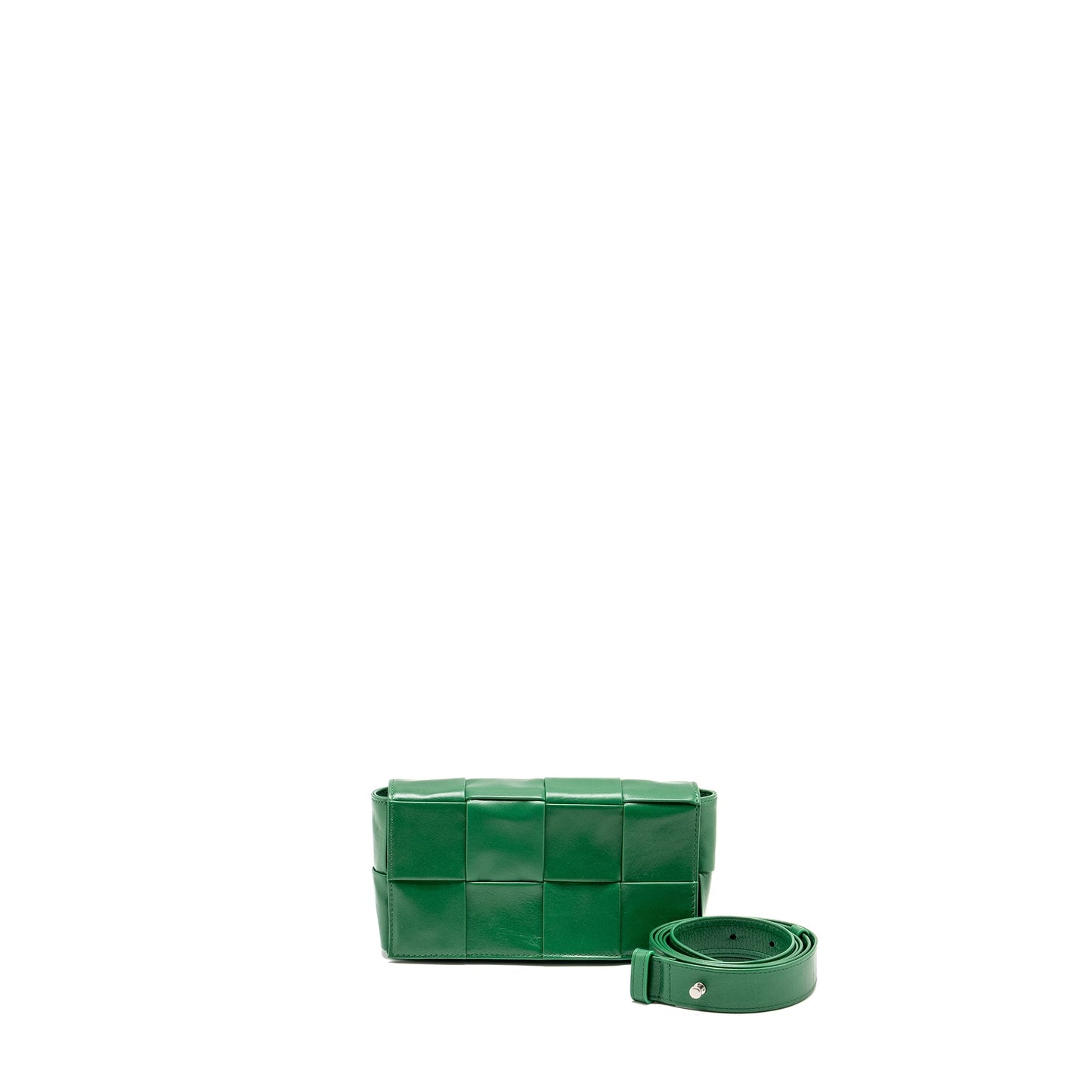 Bottega Veneta Cassette Belt Purse Calfskin Green