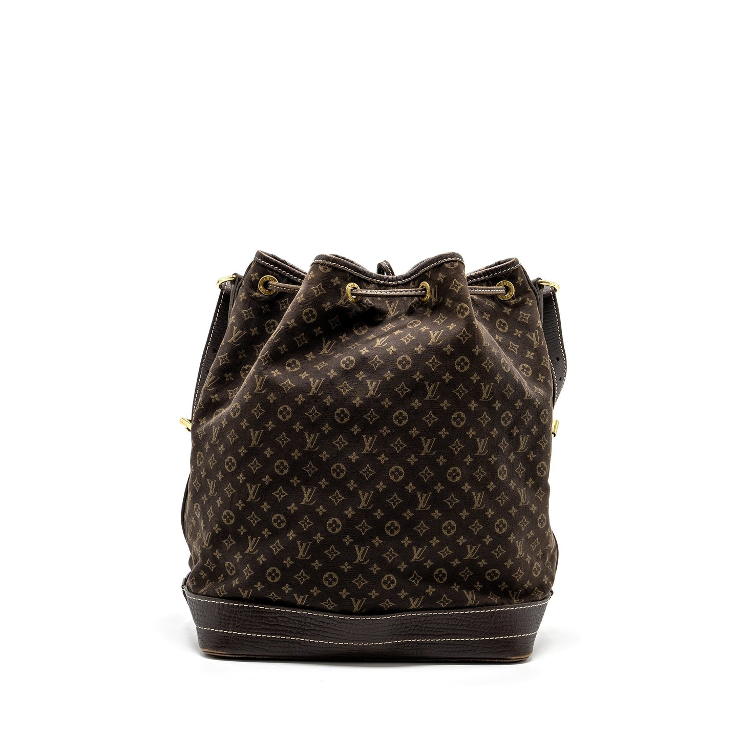 Louis Vuitton Lin Noe Bag Fabric/Leather EBENE GHW