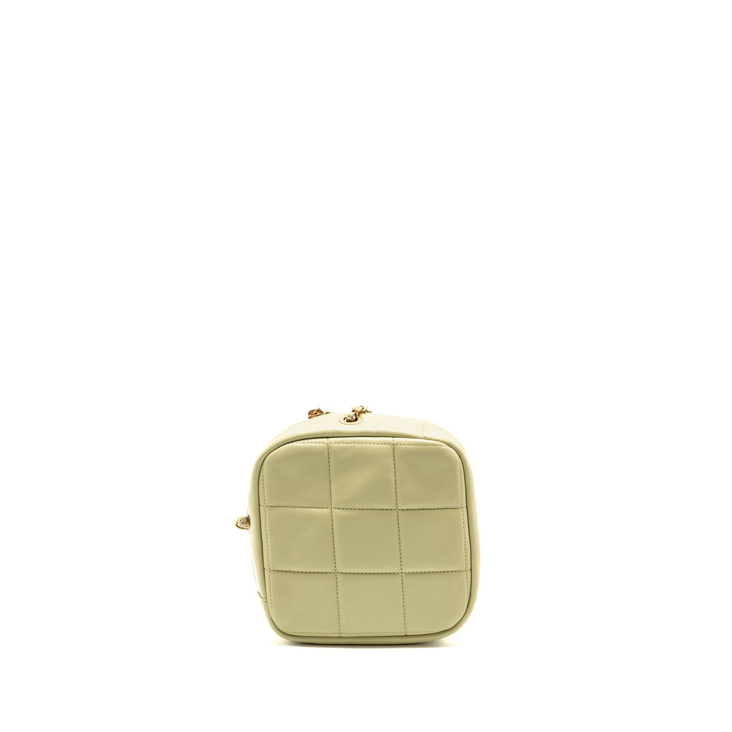 Chanel 20a Diamond Shape Crossbody Bag Quilted Lambskin Light Green GHW