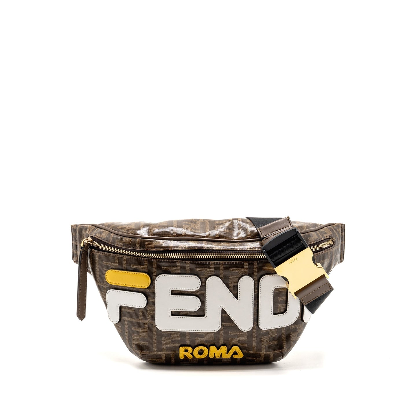 Fendi Roma Fendi Waist Purse Canvas Brown