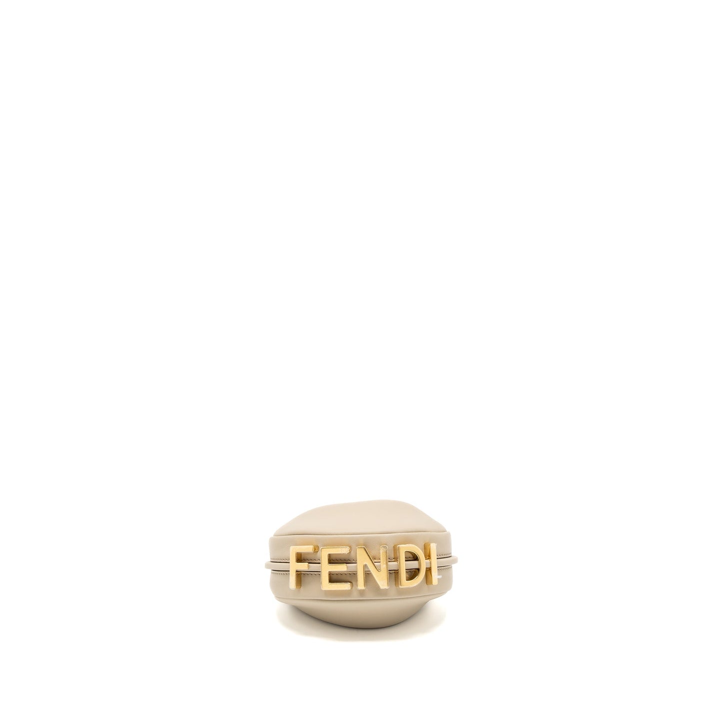 Fendi Nano Fendigraphy Leather Charm Calfskin Beige
